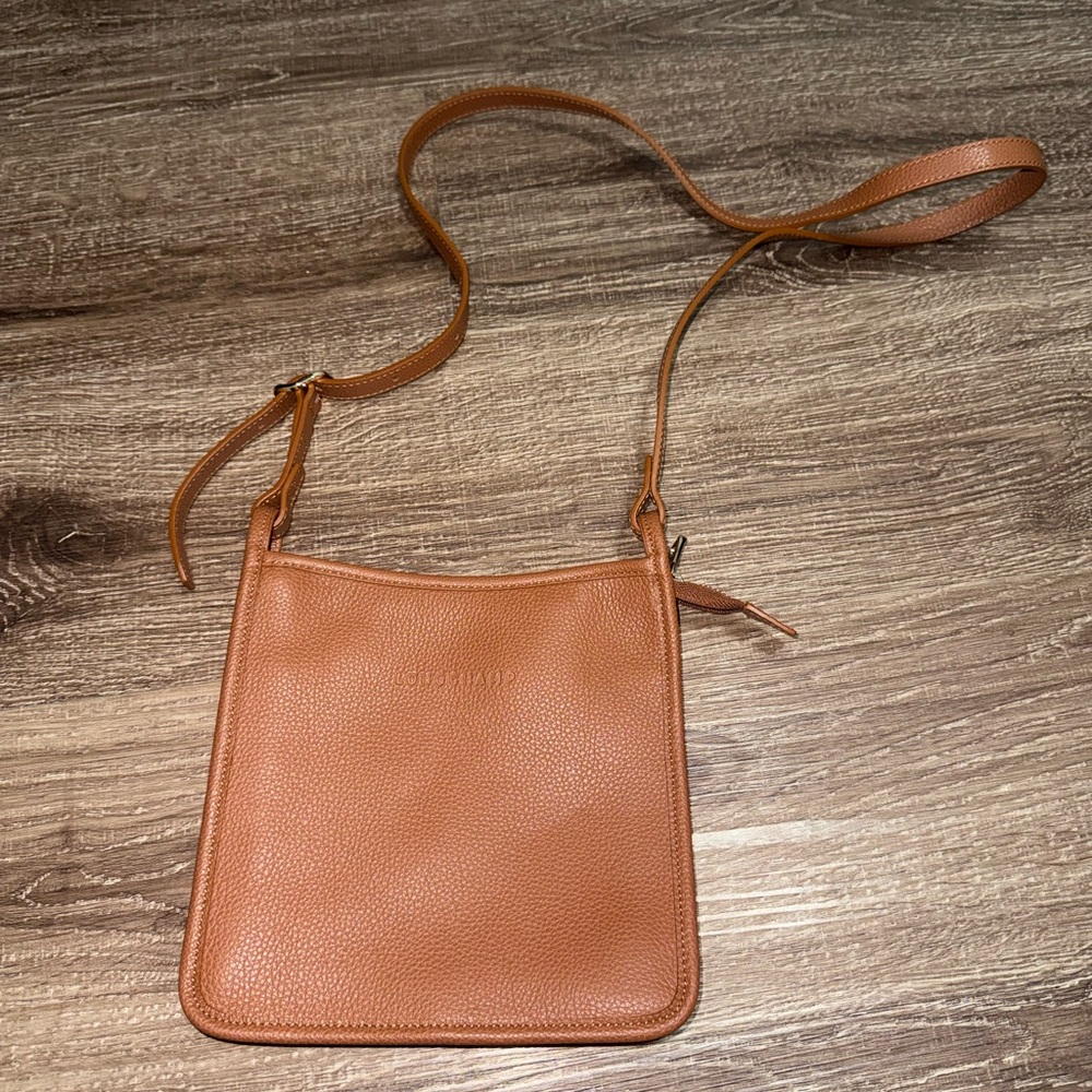 Longchamp Tan Leather Crossbody Bag